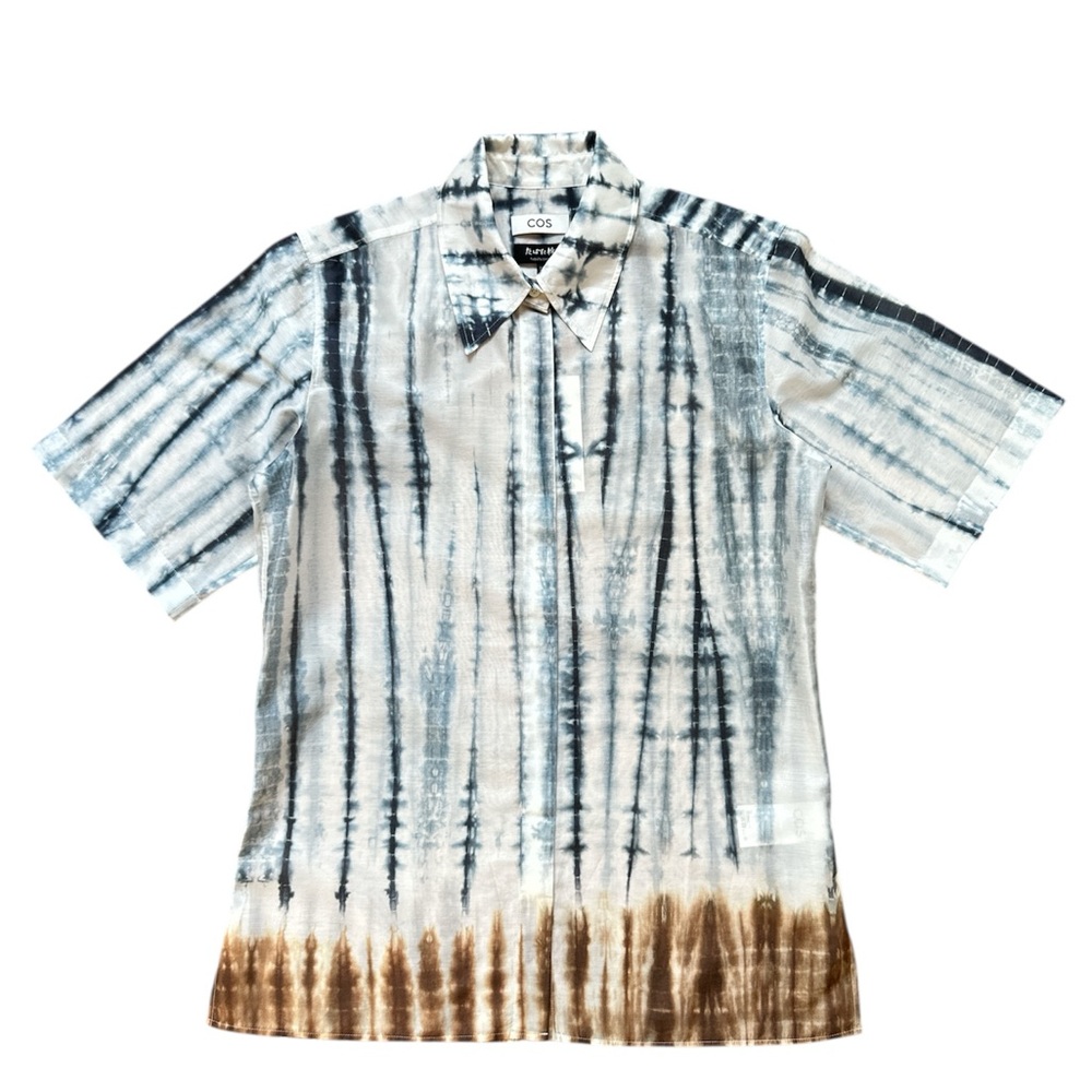 NWT COS x Tabata Shibori Japanese Tie Dye Relaxed Short Sleeve Shirt